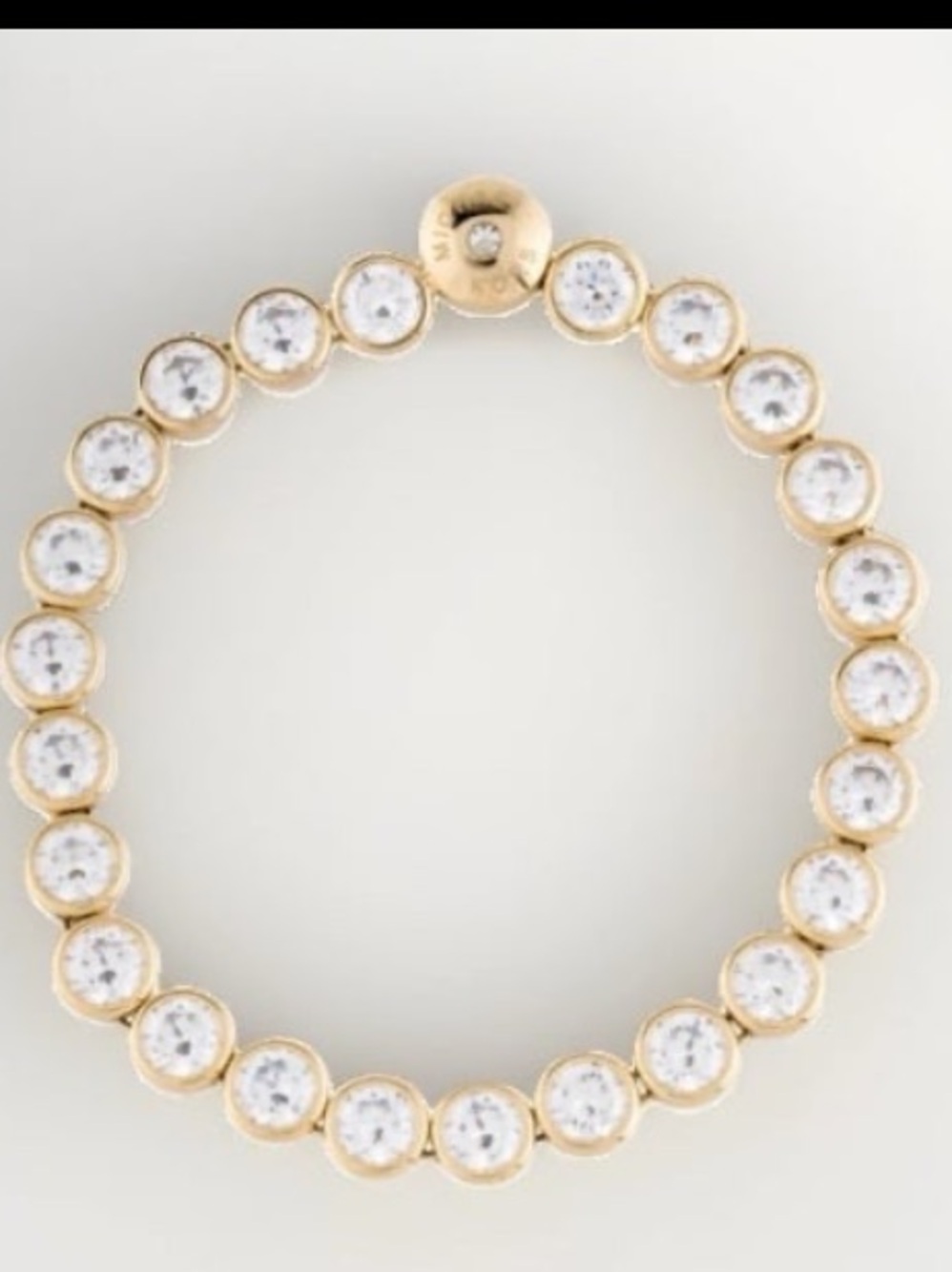 Michael Kors Gold-Tone Park Avenue Clear Crystal Bezel Bracelet - Picture 6 of 6